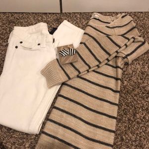 Cream - Pink Rose brand sweater
